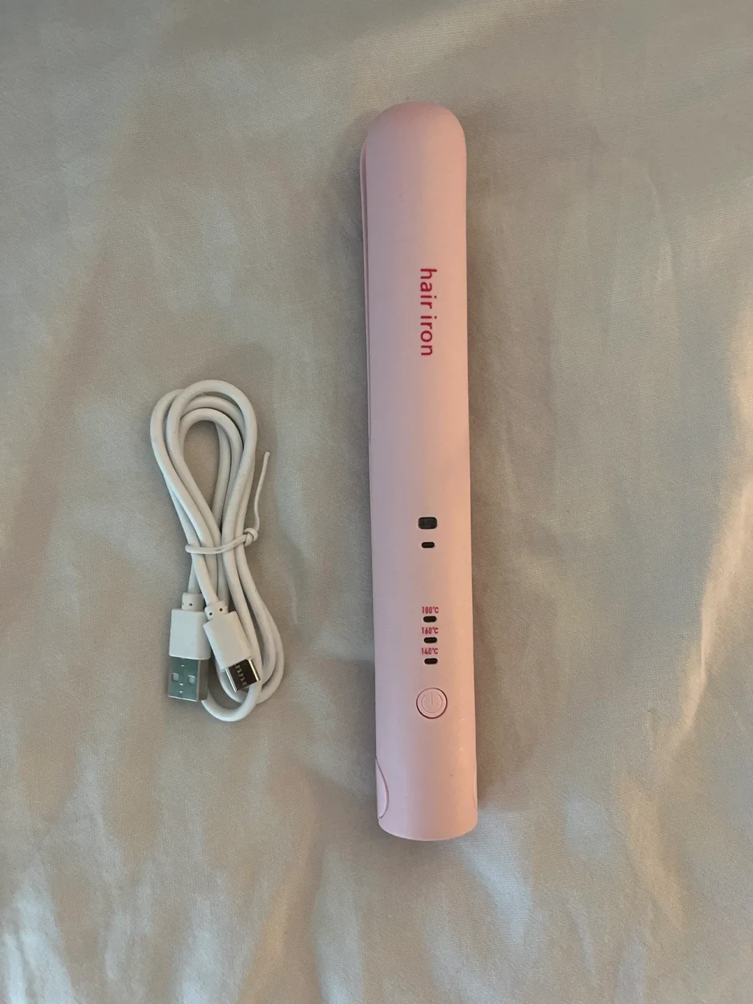 Pink Hair Iron with USB Charger thumbnail