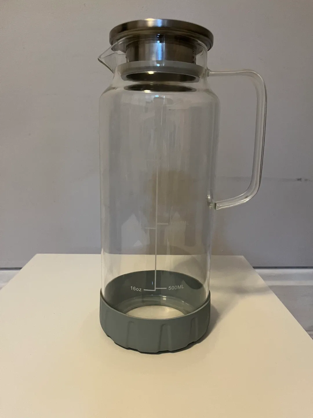 Glass Pitcher with Grey Base thumbnail