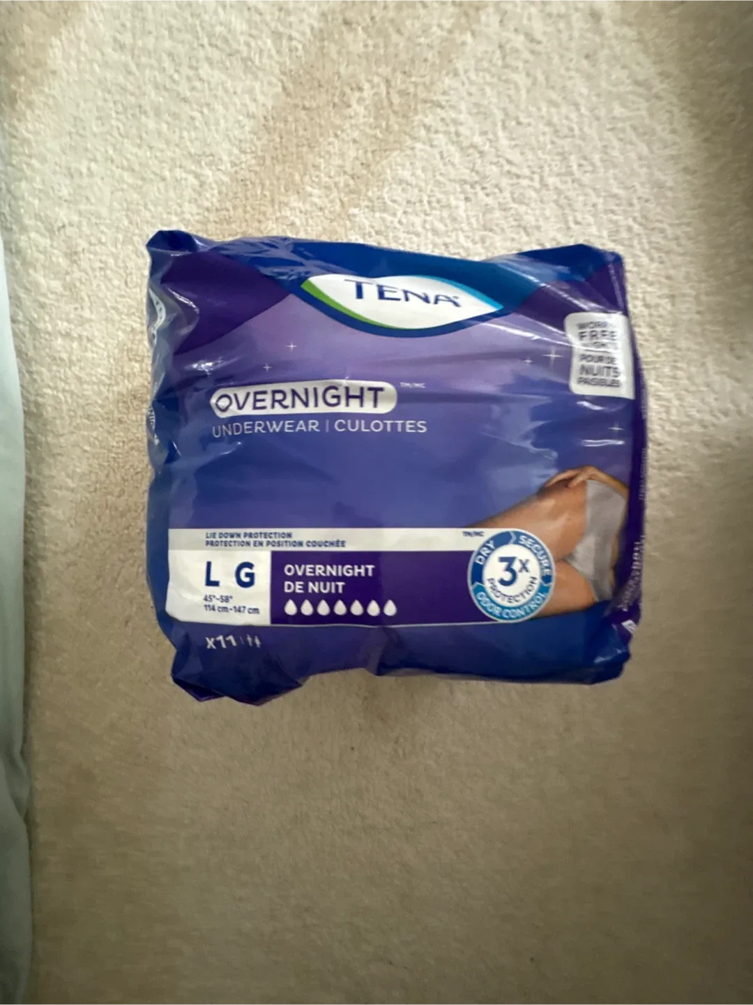 Tena Overnight Underwear - Large