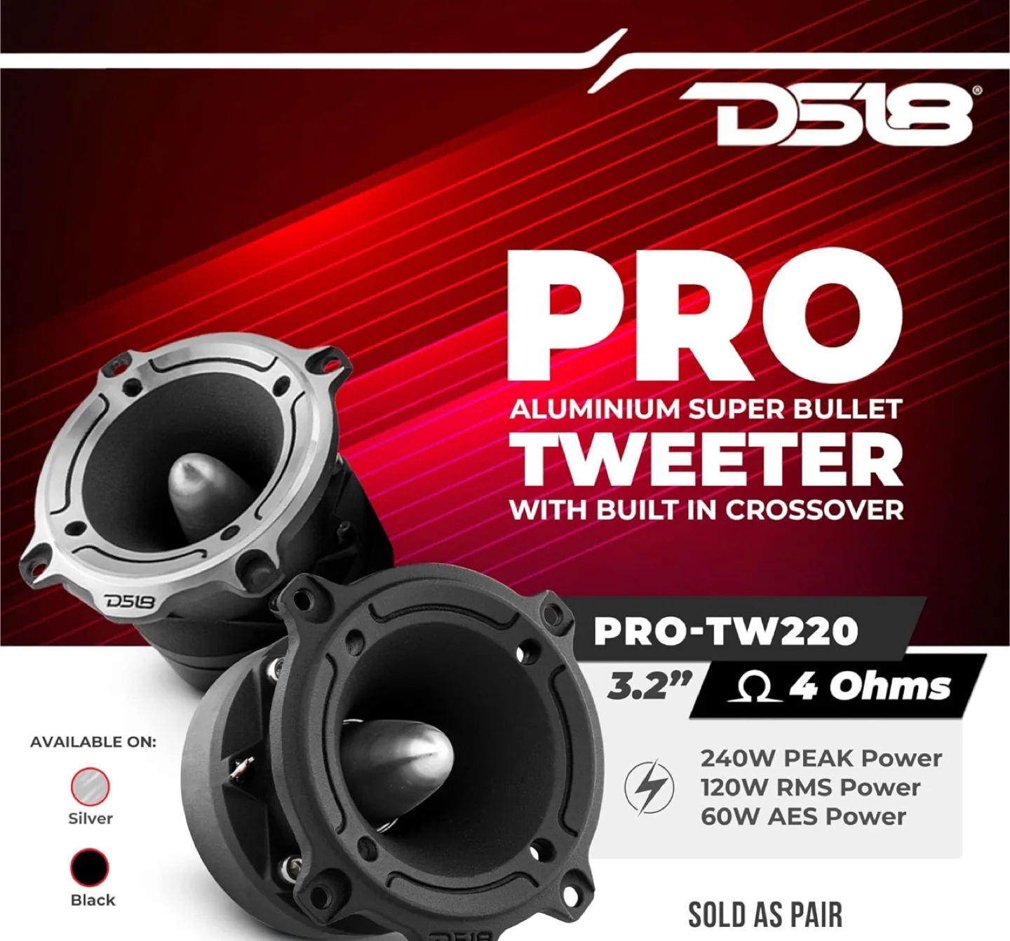 DS18 PRO-TW220 Aluminium Super Bullet Tweeter image indicator(4)