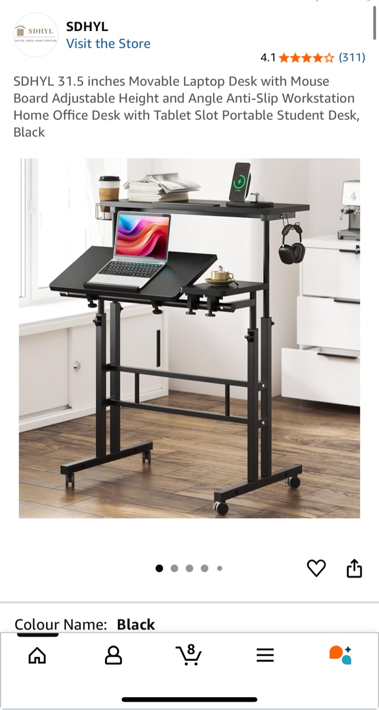 SDHYL Movable Laptop Desk - Black - photo 2