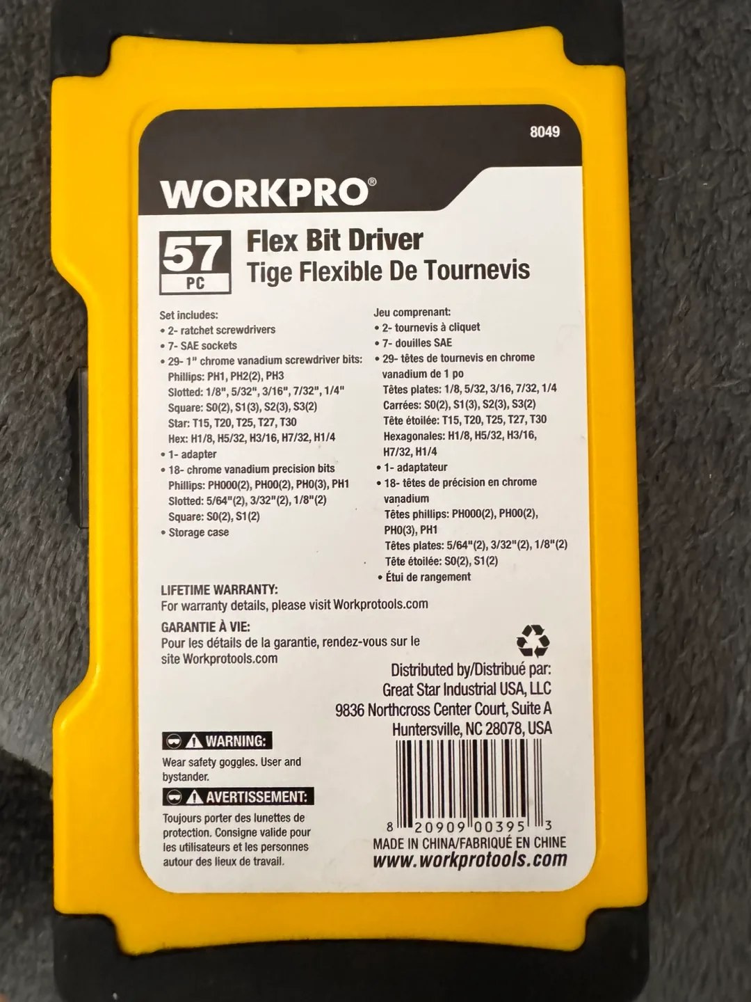 WORKPRO 57-PC Flex Bit Driver Set image indicator(3)