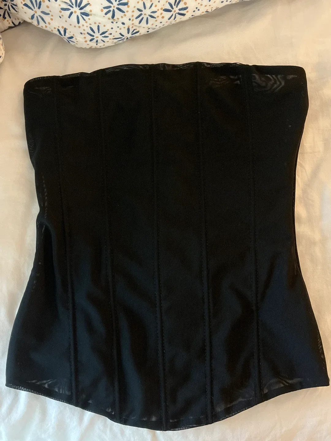 Black mesh Corset Top thumbnail