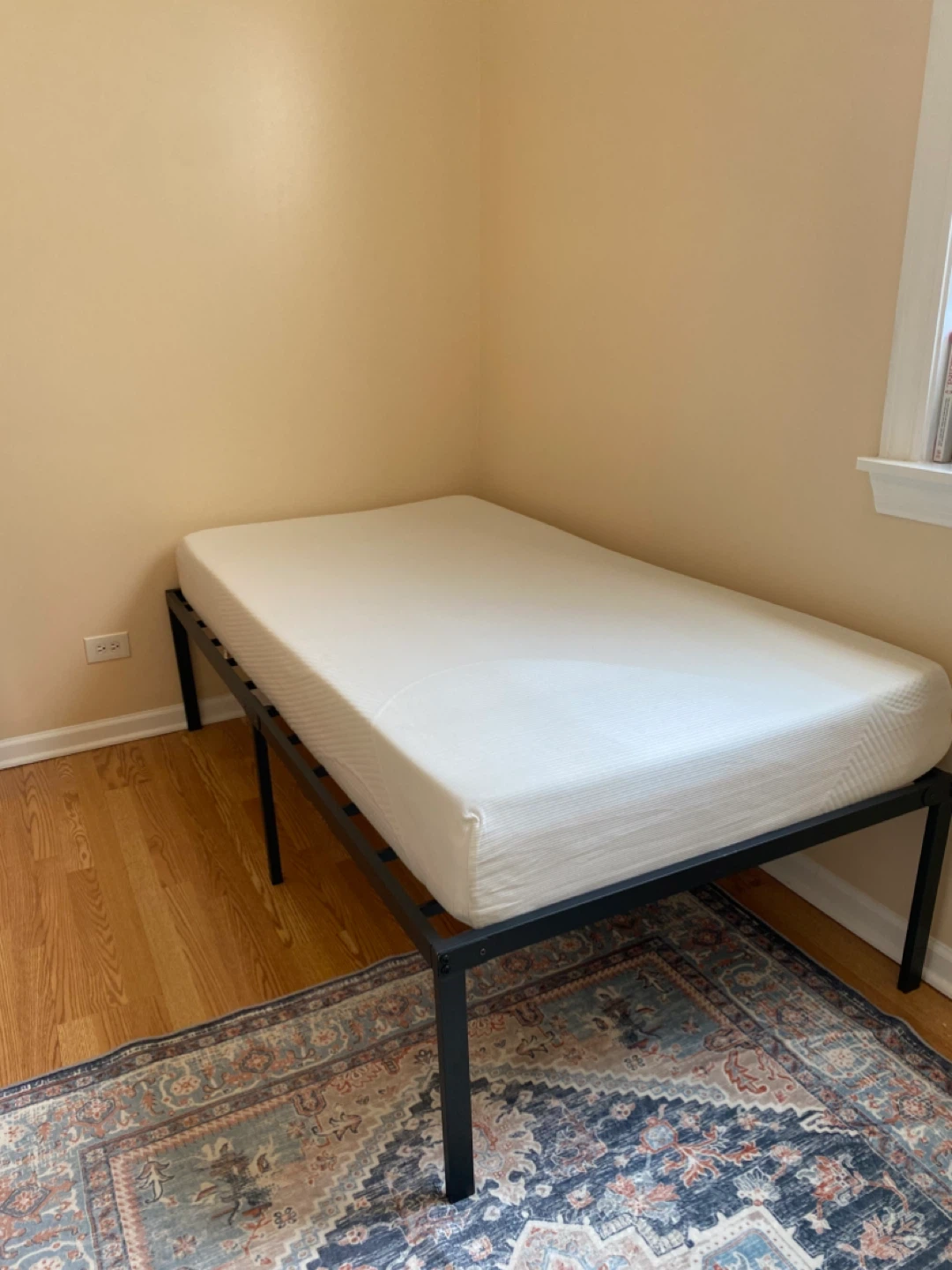 Twin Bed Frame & Mattress + Topper