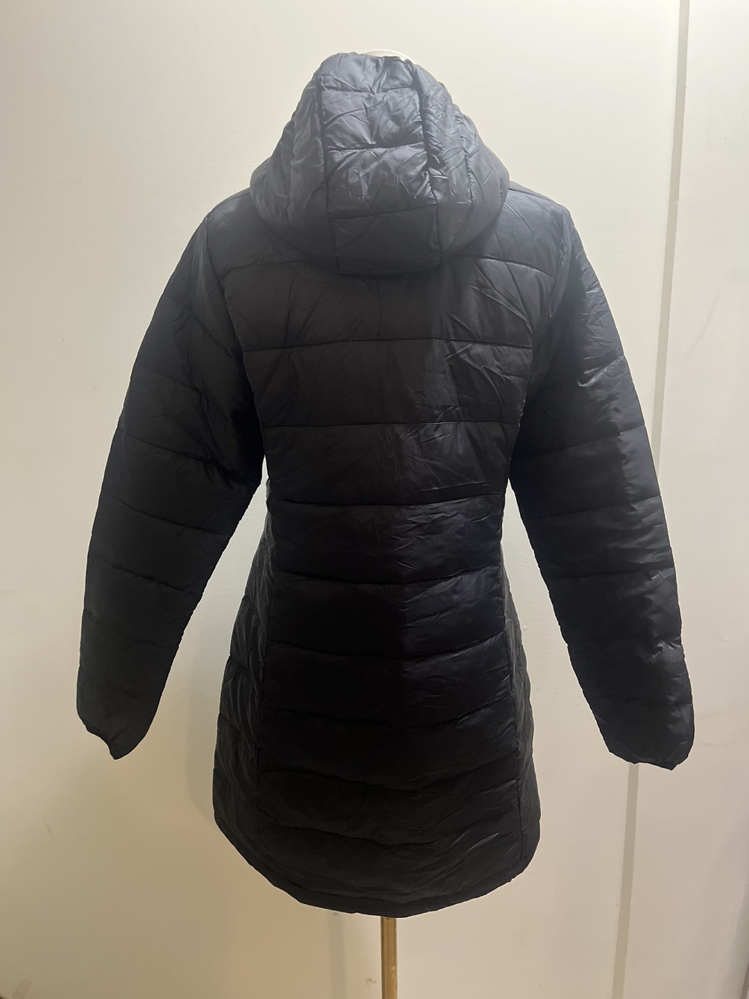 Another Choice Women's Packable Hooded Puffer Jacket, Black sz S - photo 4