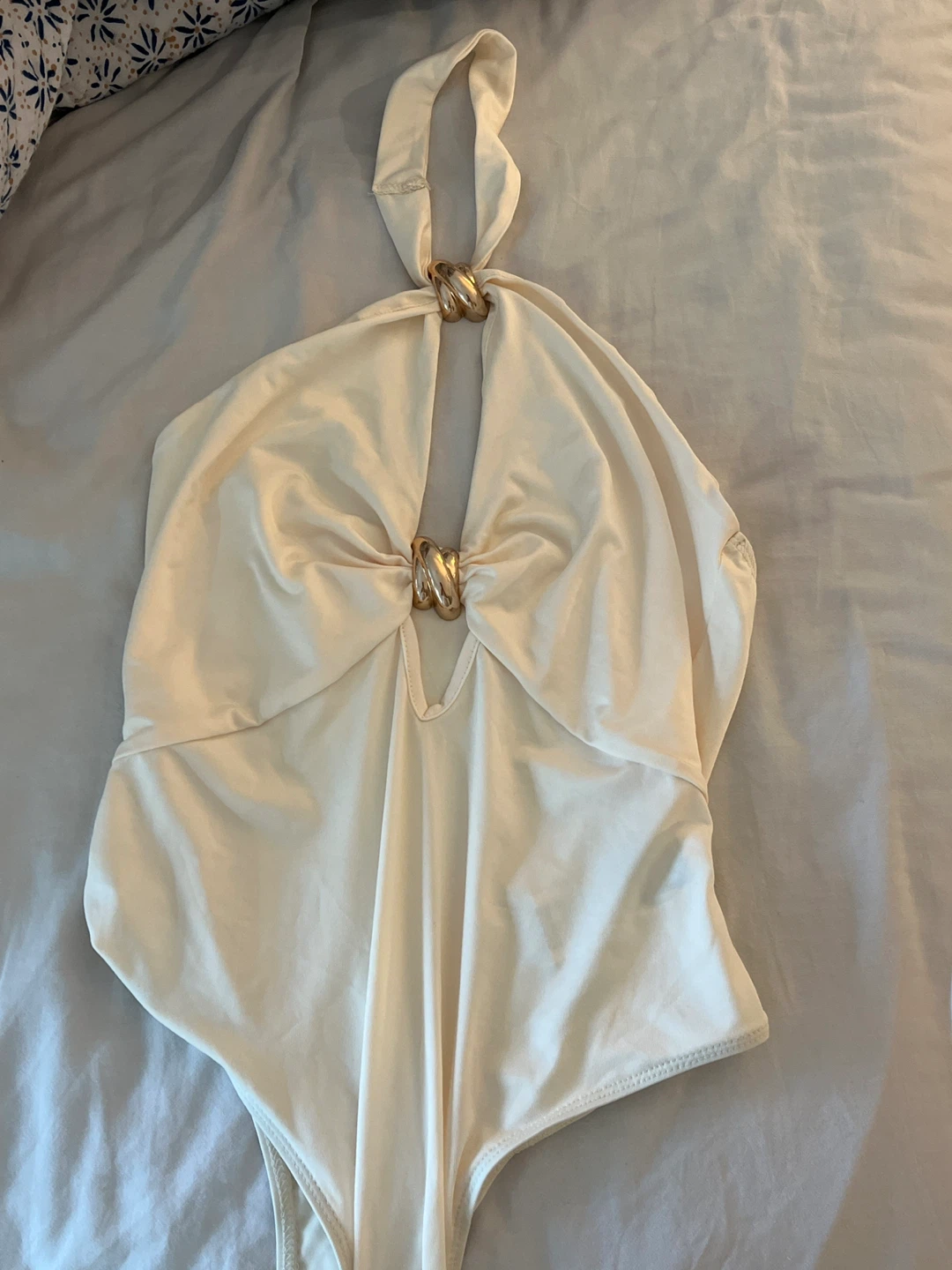 White Halter One-Piece top