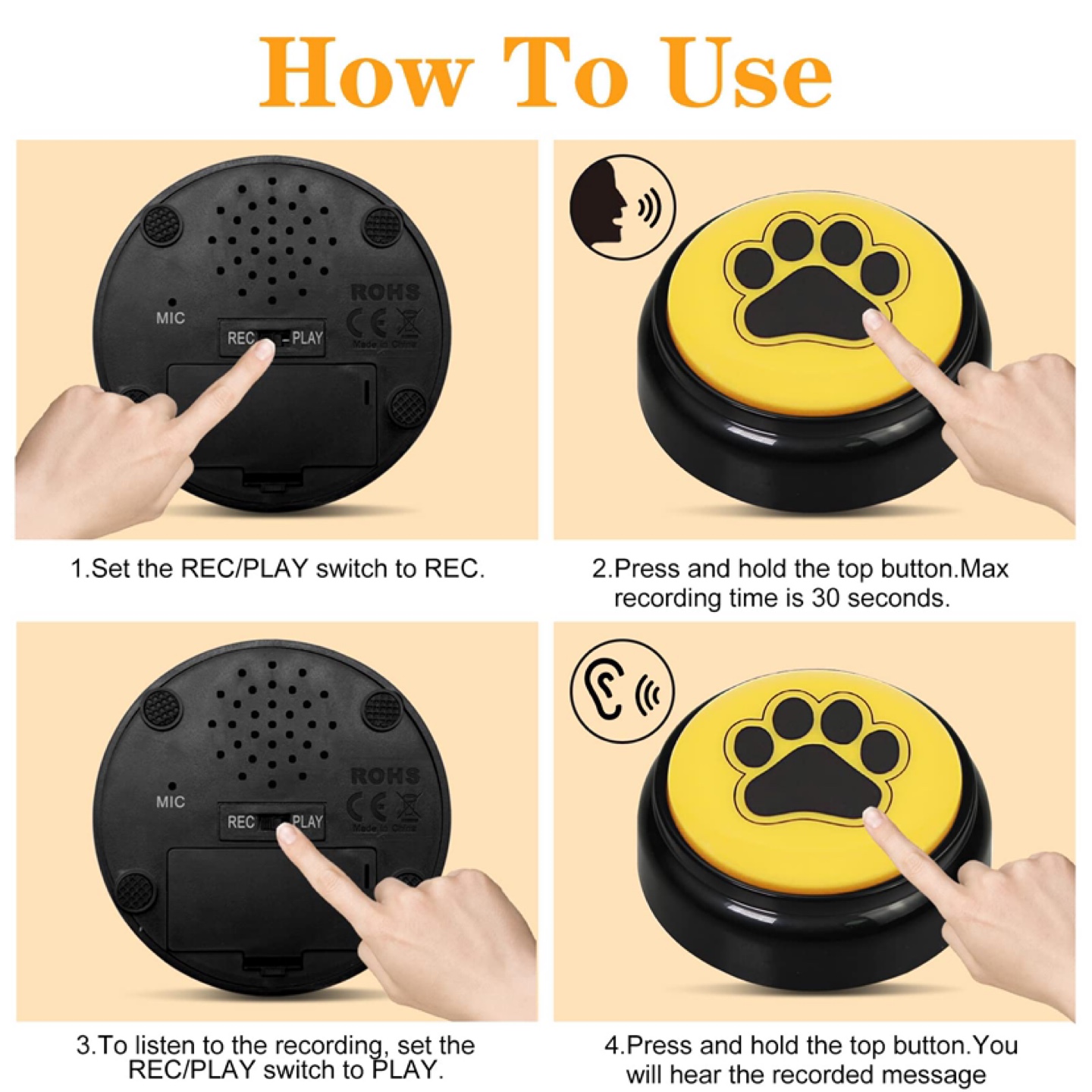 Dog Training Talking Buttons