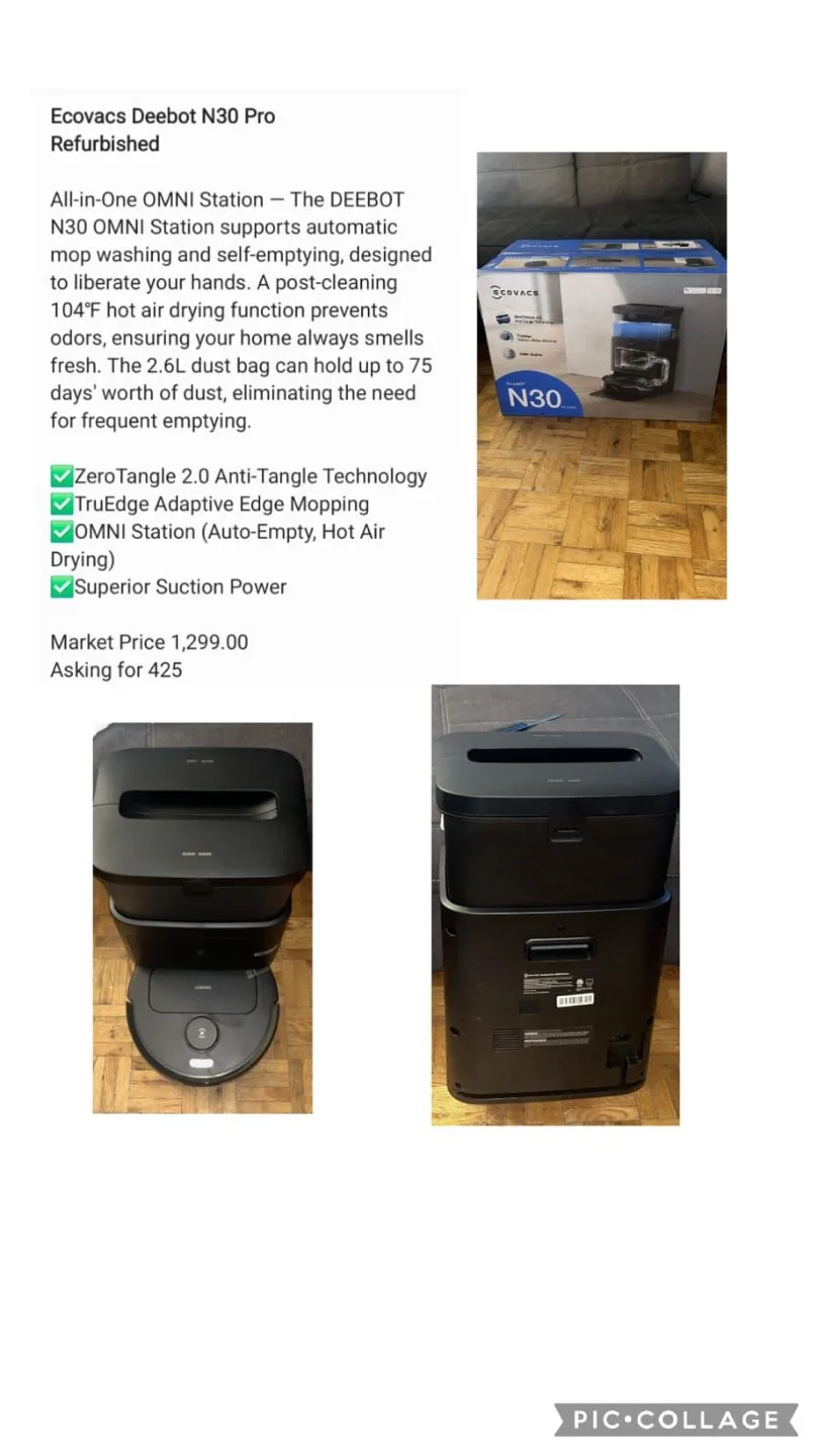 Ecovacs Deebot N30 Pro Refurbished Robot Vacuum thumbnail