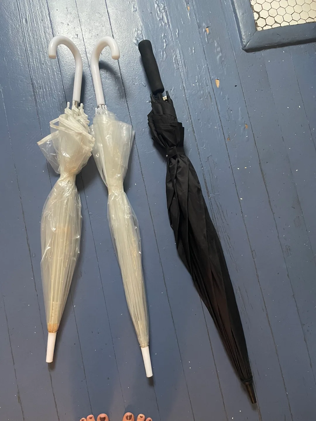 Umbrellas - 2 Clear & 1 Black thumbnail