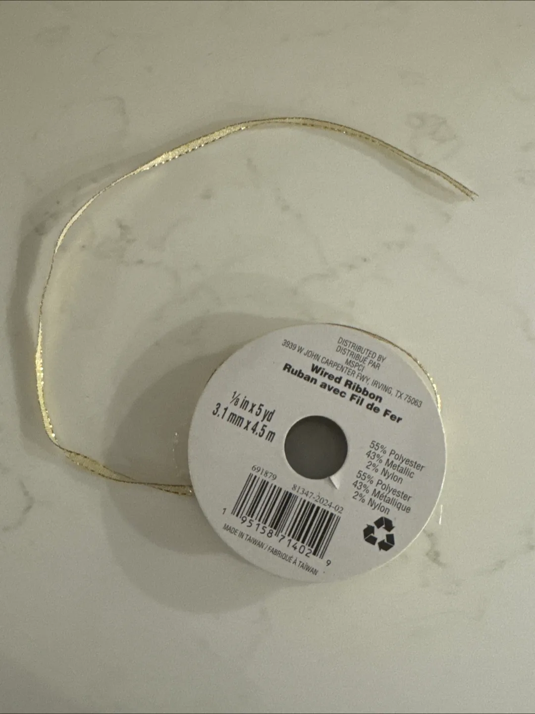 Gold Wired Ribbon - New thumbnail