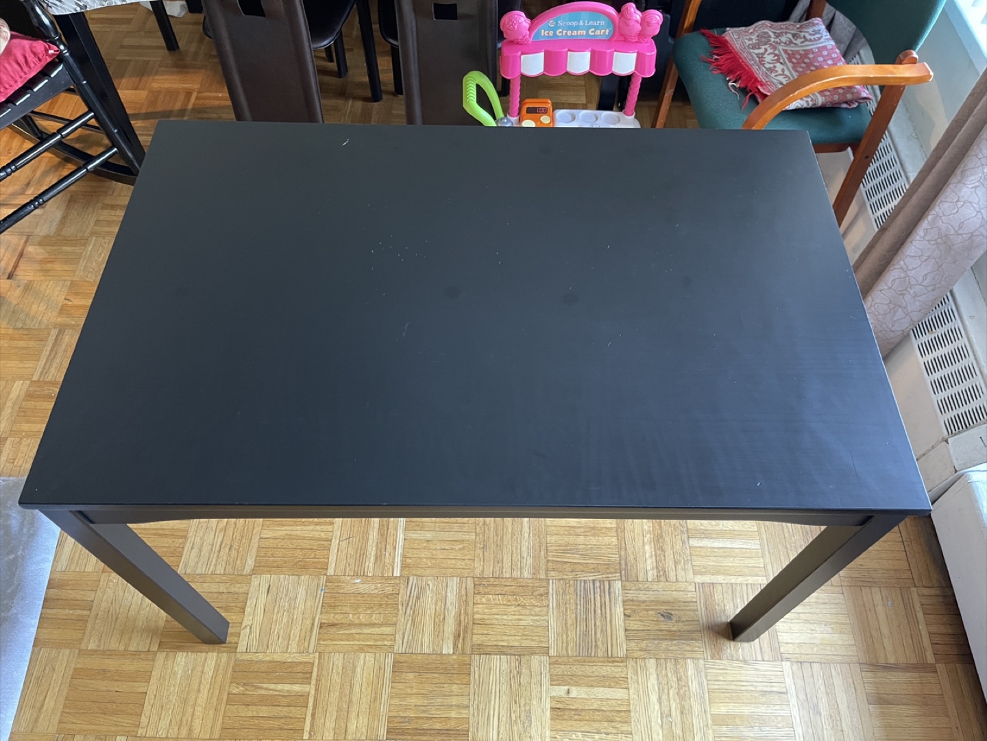 Ikea Black Dining Table & 4 Chairs - photo 2
