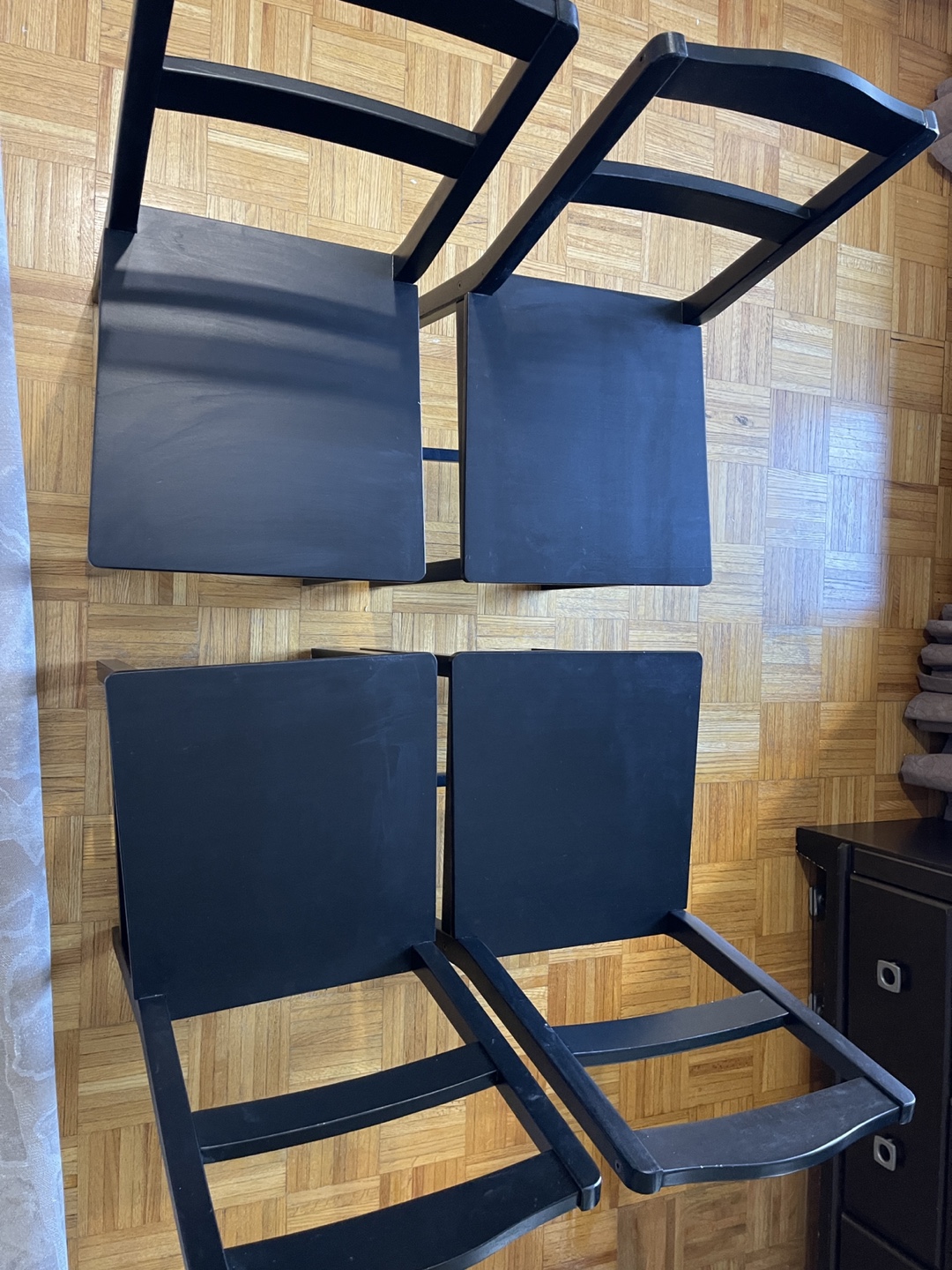Ikea Black Dining Table & 4 Chairs