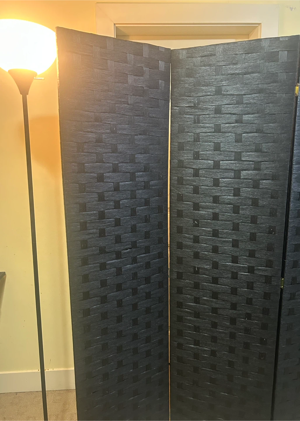 Black Woven Room Divider - photo 3