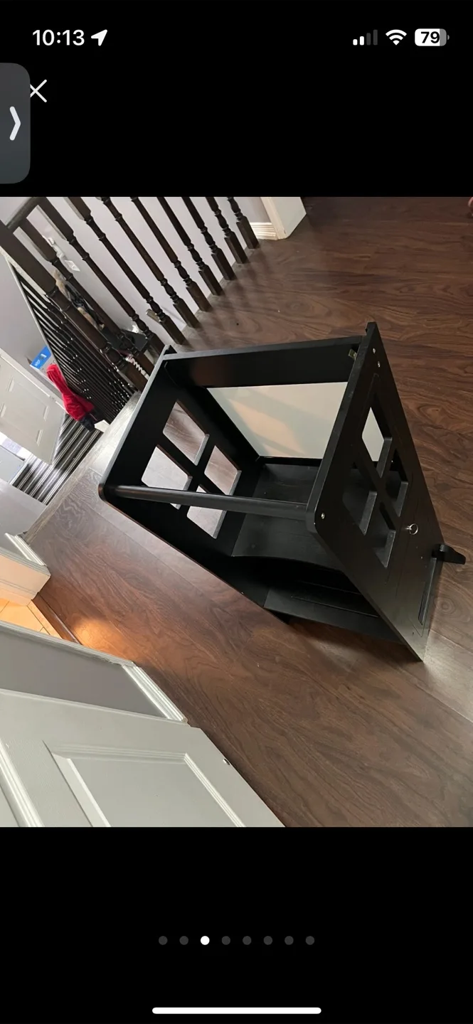 Black Convertible Learning Tower w/ whiteboard/magnet board image indicator(5)