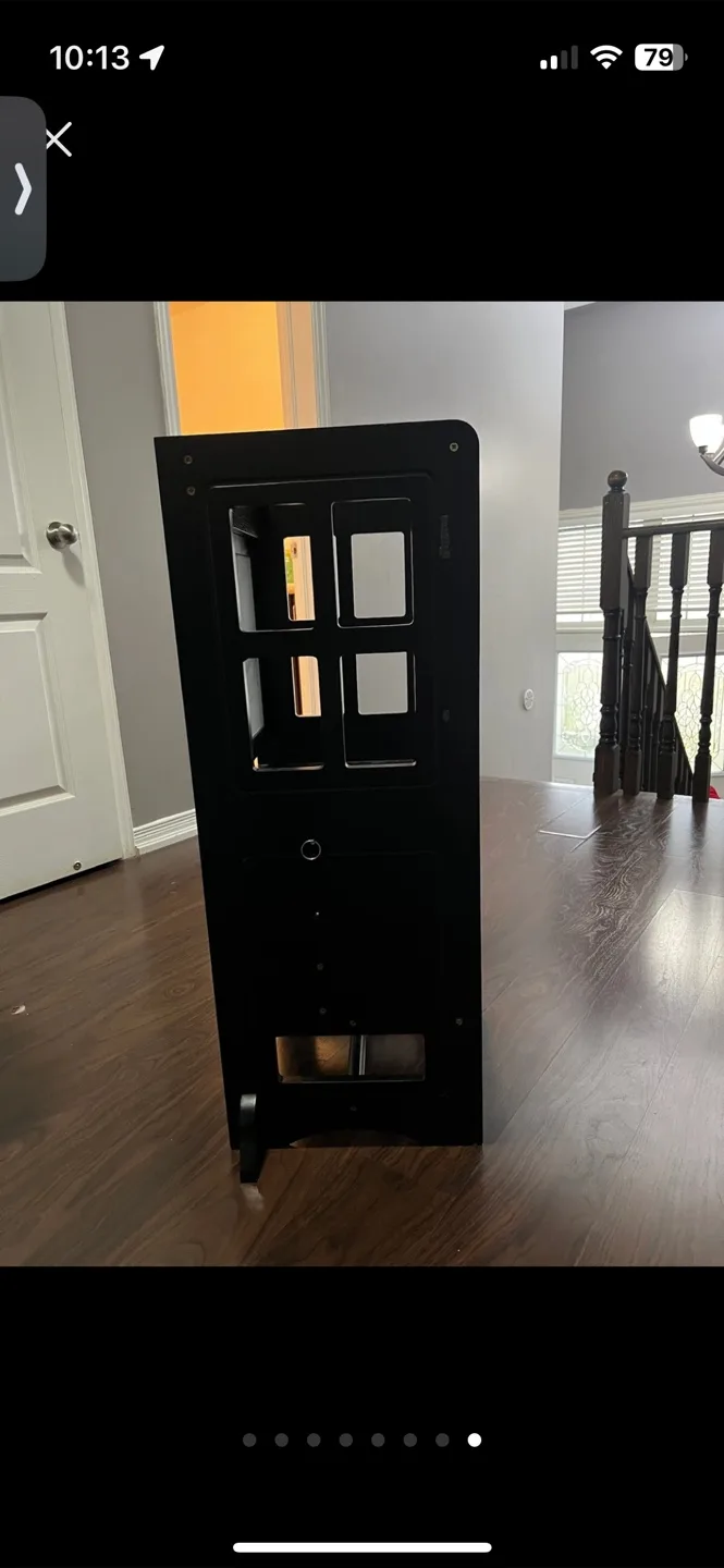 Black Convertible Learning Tower w/ whiteboard/magnet board thumbnail