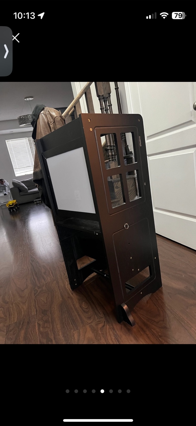 Black Convertible Learning Tower w/ whiteboard/magnet board - photo 3