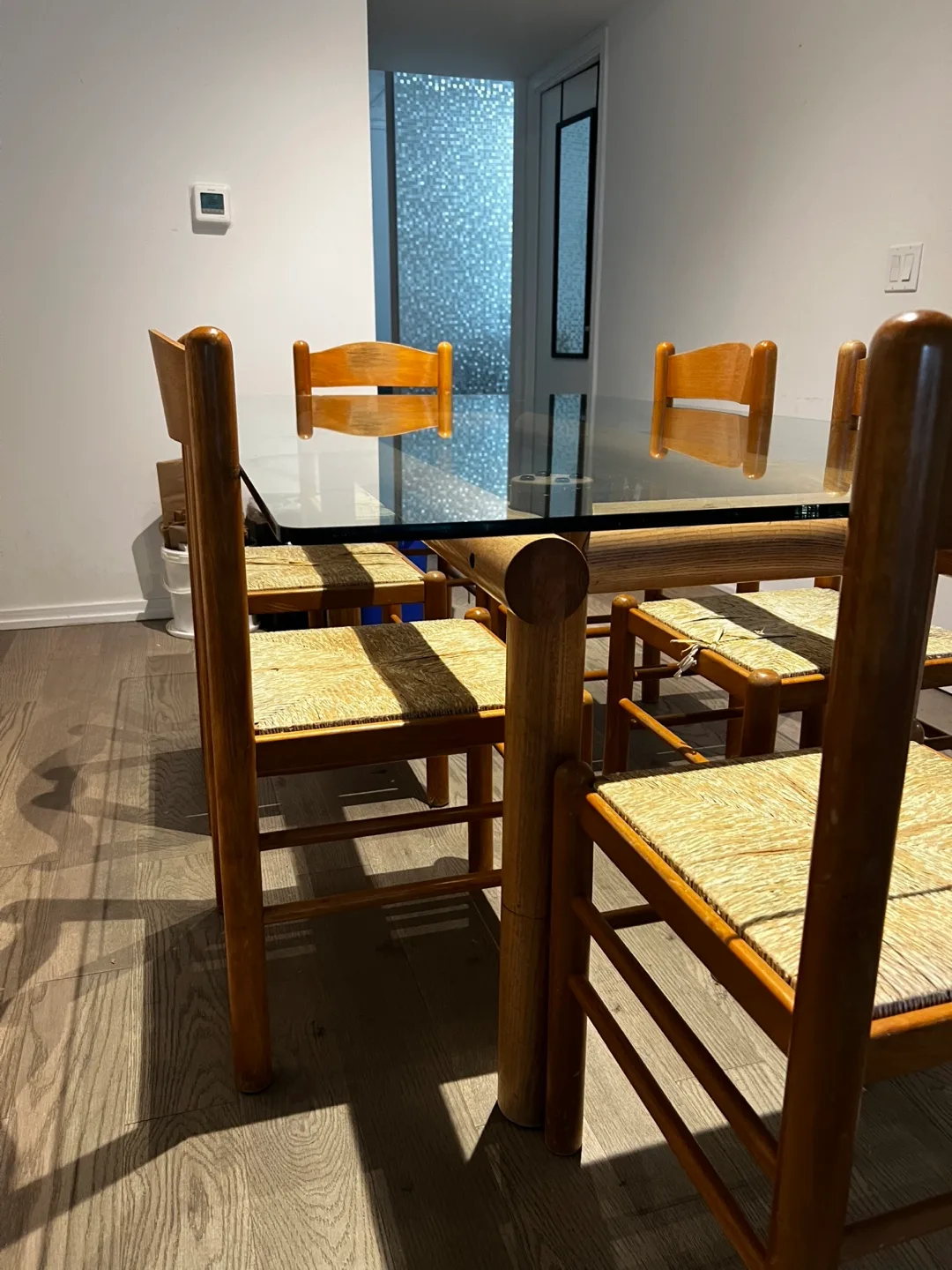 Glass Top Dining Table with 6 Chairs image indicator(2)