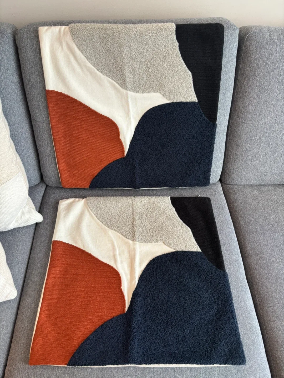 Set of 2 New Stylish Throw Pillow Covers 18” x 18” by Indigo Oui thumbnail
