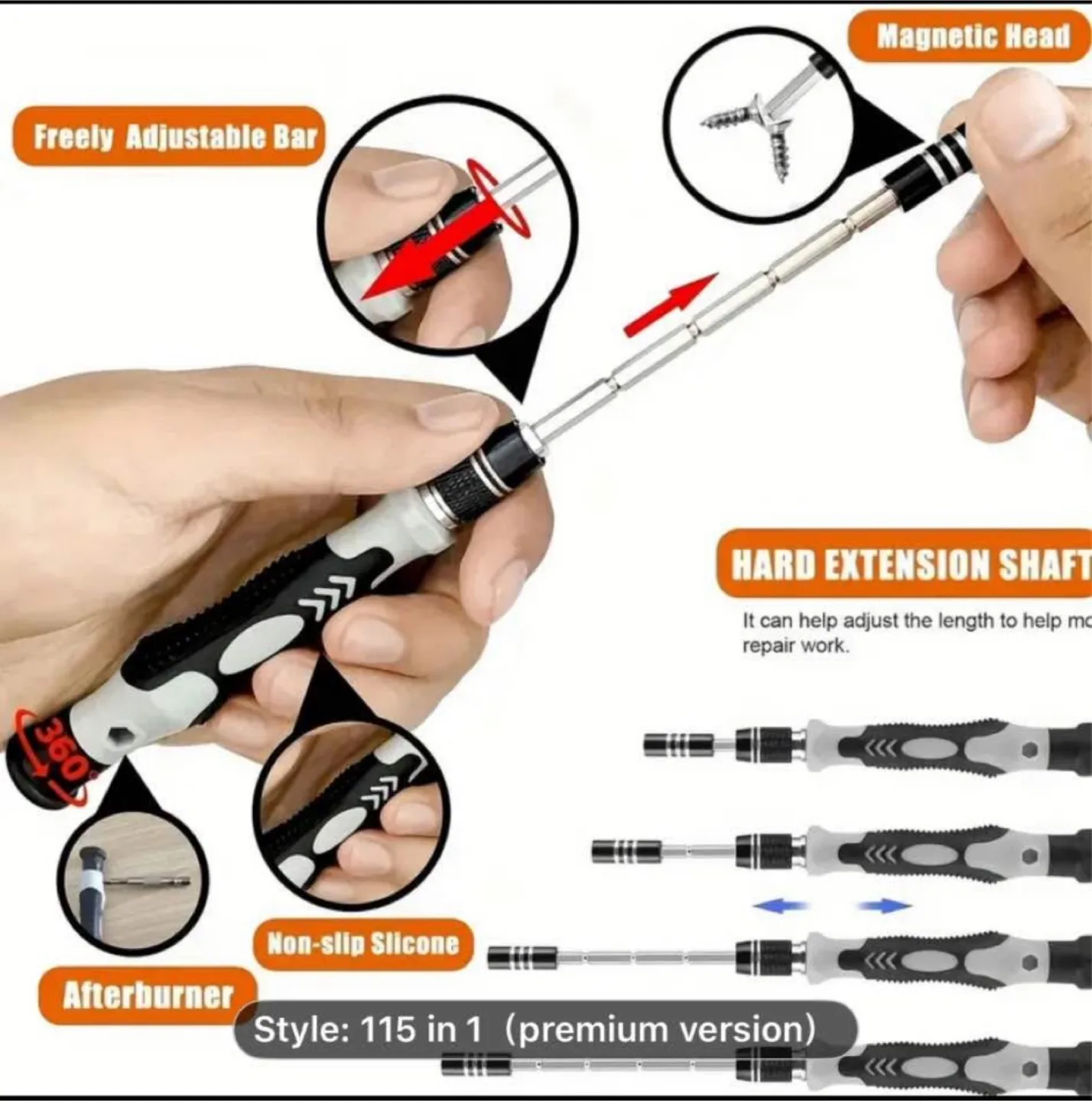 115 in 1 Upgraded Screwdriver Set with Strong Magnetic image indicator(3)