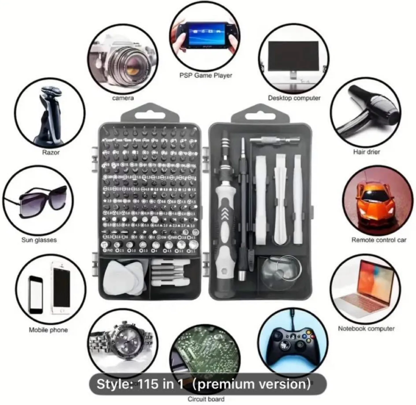 115 in 1 Upgraded Screwdriver Set with Strong Magnetic image indicator(4)