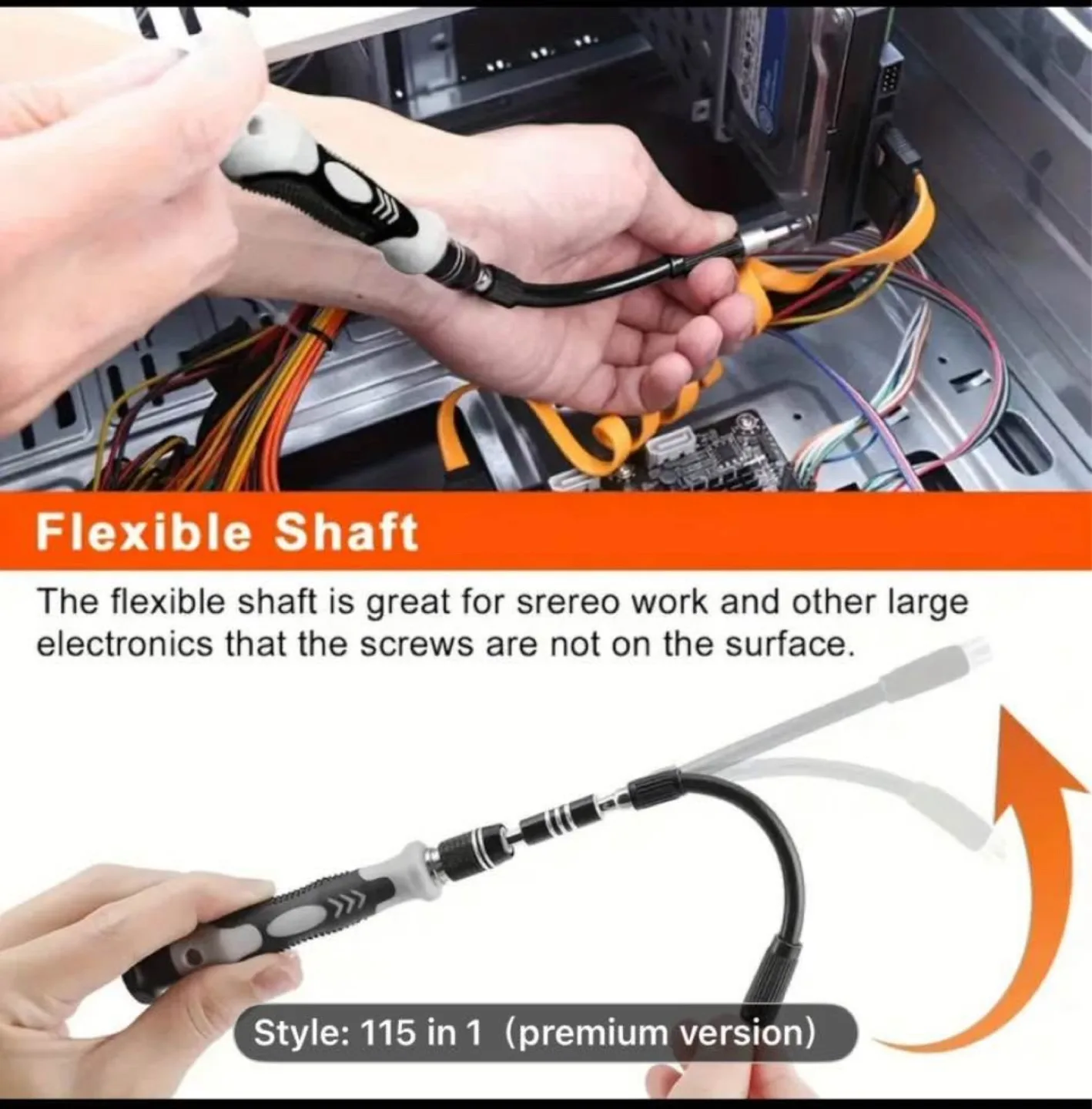 115 in 1 Upgraded Screwdriver Set with Strong Magnetic image indicator(8)
