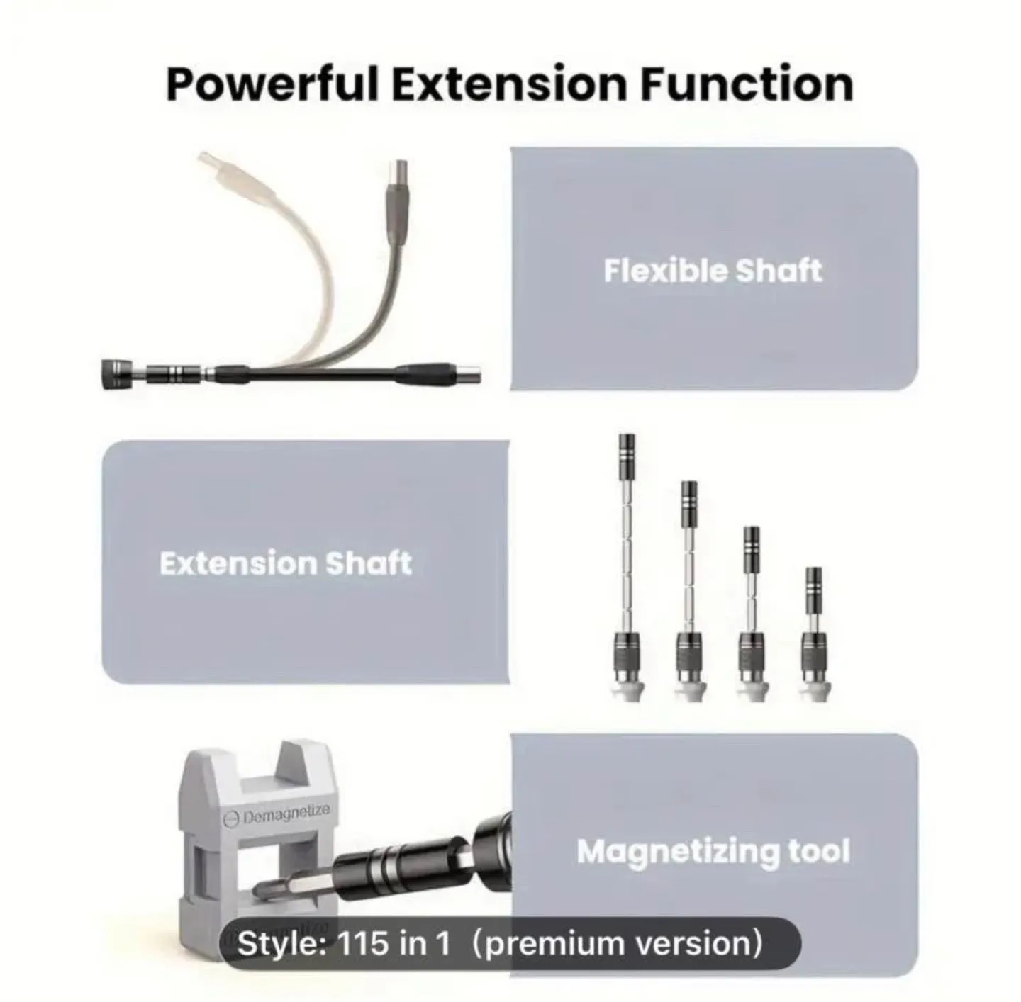 115 in 1 Upgraded Screwdriver Set with Strong Magnetic image indicator(10)
