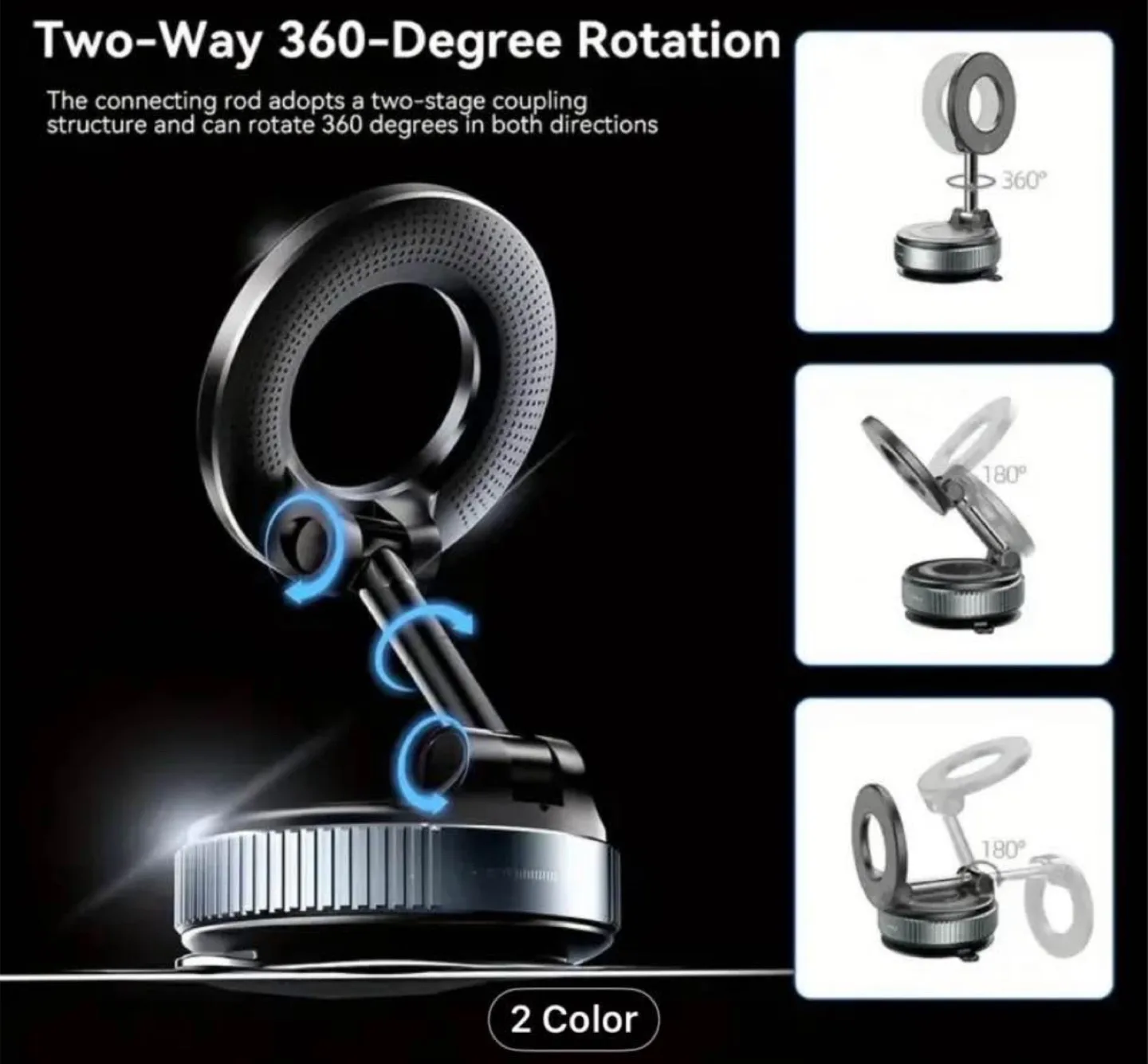 360° Rotating Magnetic Phone Holder image indicator(3)