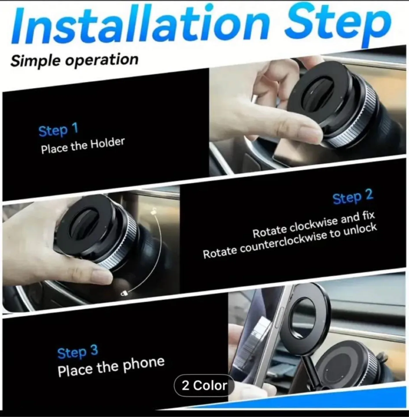 360° Rotating Magnetic Phone Holder image indicator(6)