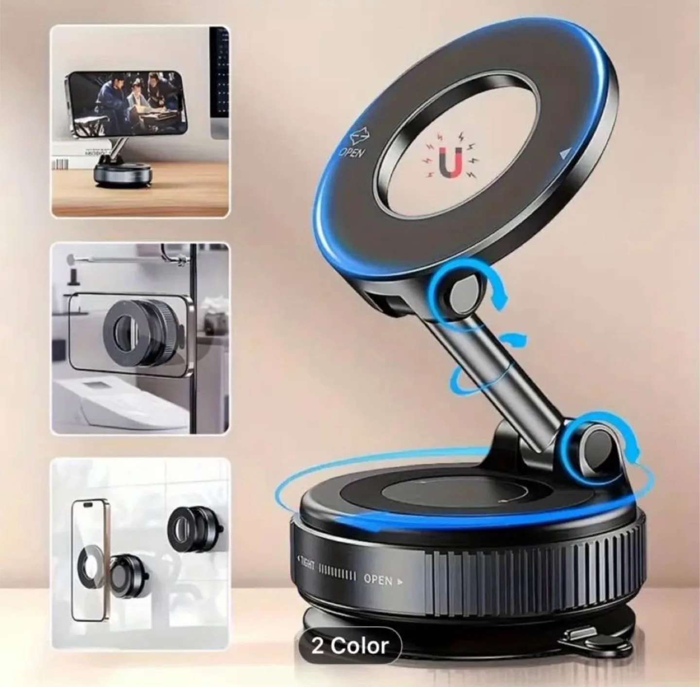 360° Rotating Magnetic Phone Holder image indicator(5)