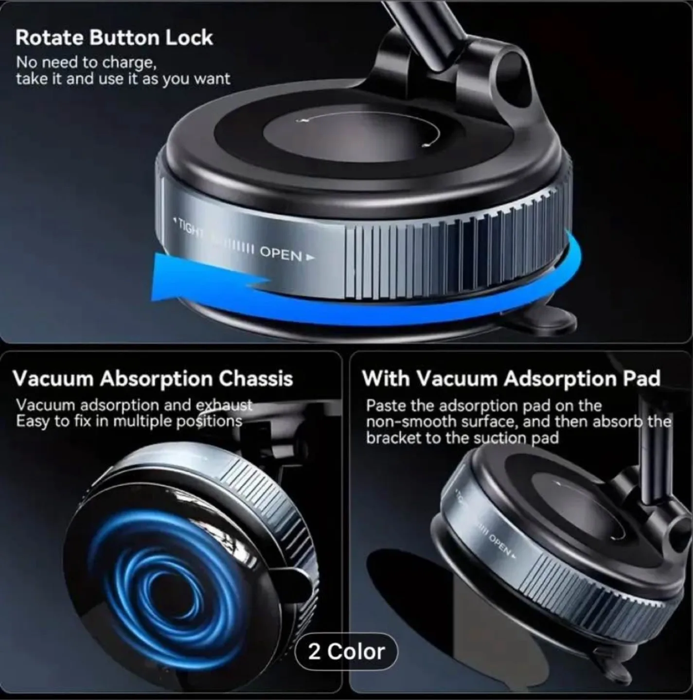 360° Rotating Magnetic Phone Holder image indicator(7)