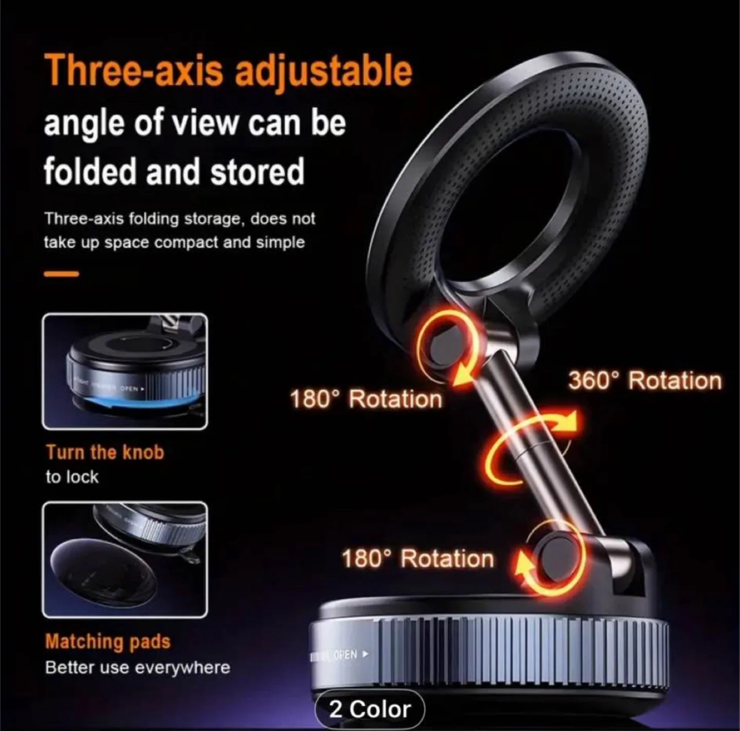 360° Rotating Magnetic Phone Holder image indicator(8)
