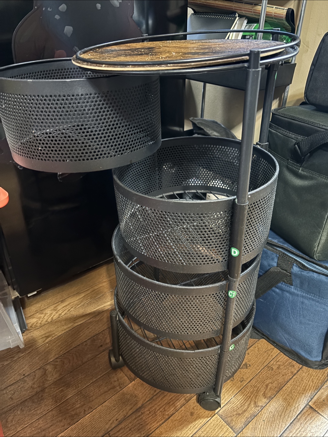 Rolling Utility Cart with 4-Tier Basket - photo 2