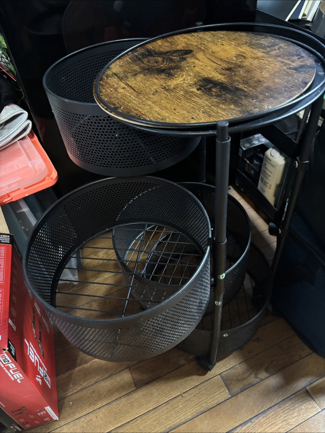 Rolling Utility Cart with 4-Tier Basket