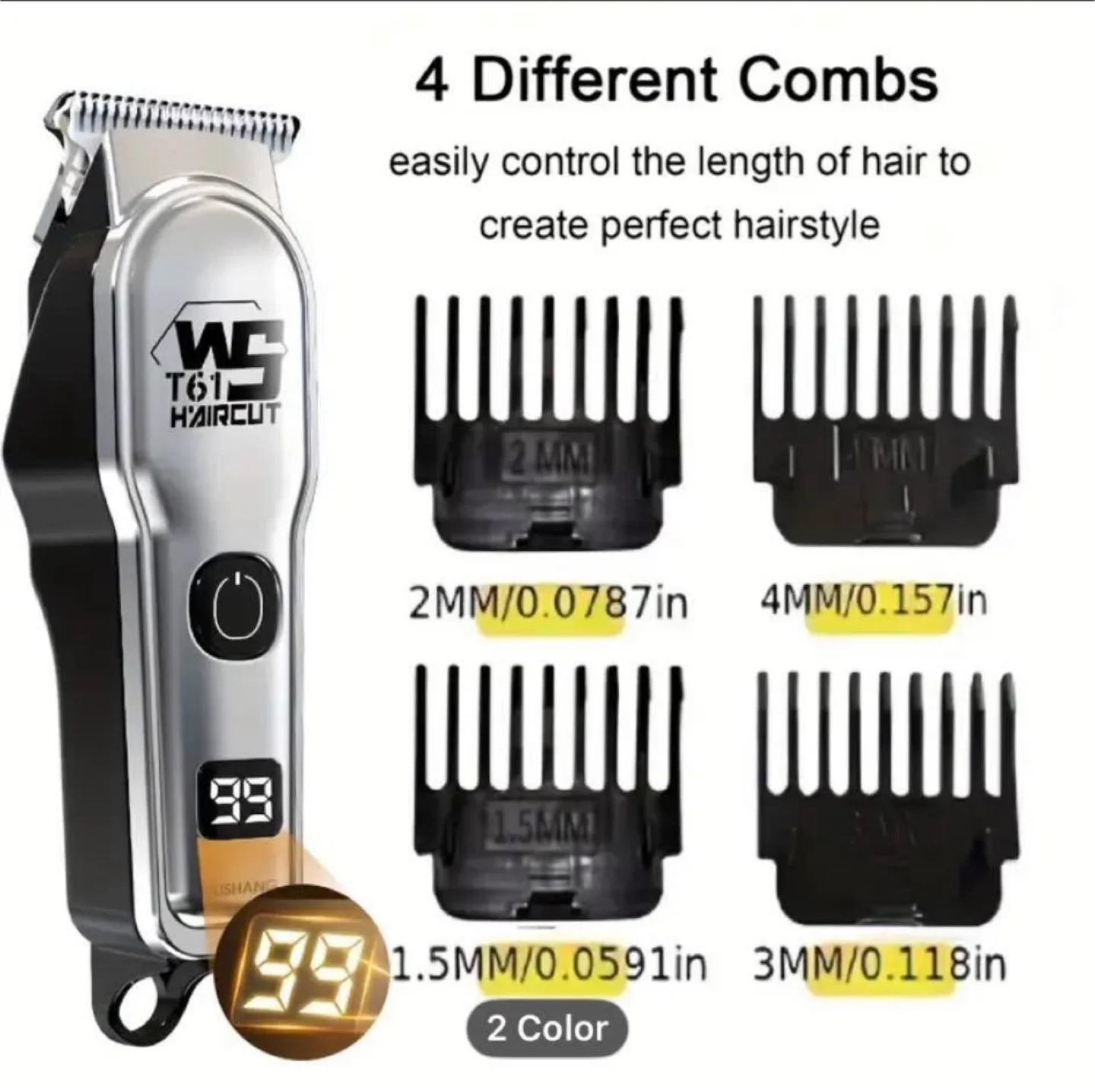 Electric Hair Clipper, Home Electric Shaver image indicator(3)