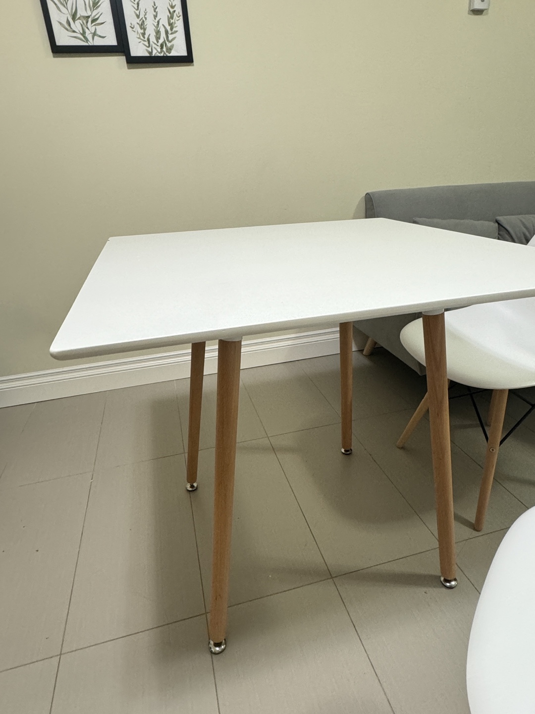 Square White Dining Table