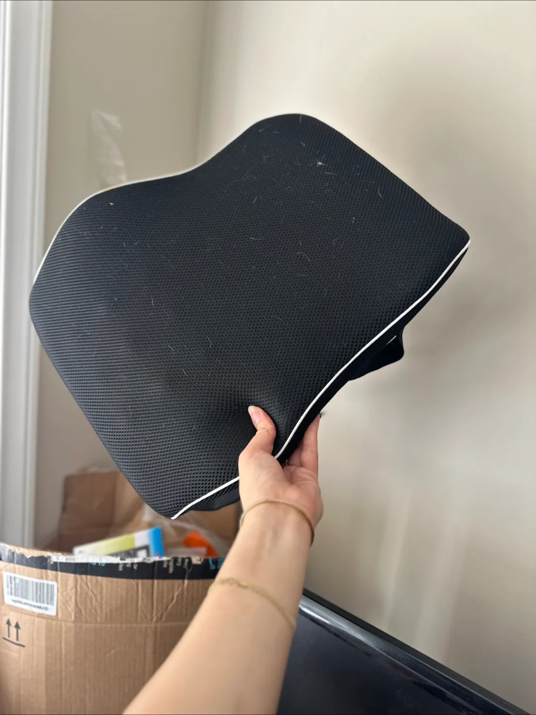 Black Lumbar Support Back Cushion thumbnail