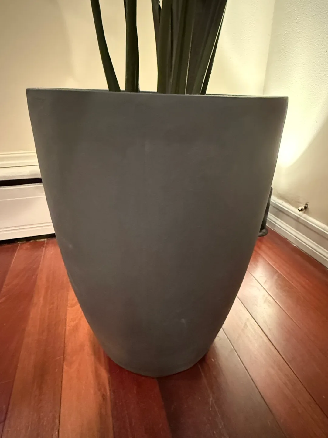 Faux Silk Bird of Paradise Floor Plant in Gray Pot image indicator(3)