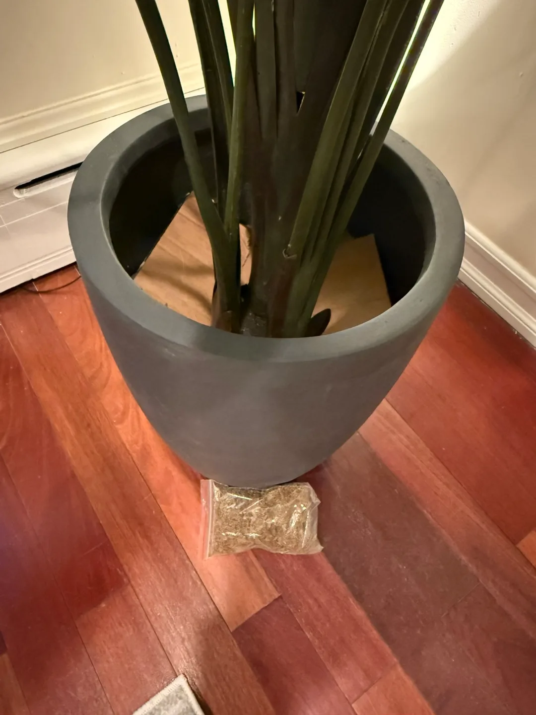 Faux Silk Bird of Paradise Floor Plant in Gray Pot image indicator(4)