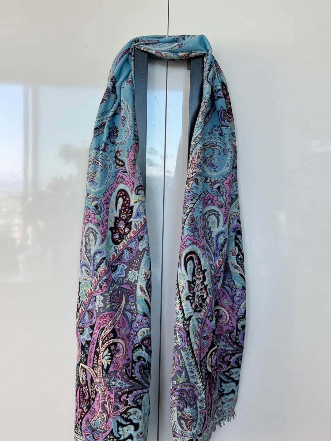 Etro Milano Scarf - Light Blue Paisley image indicator(2)