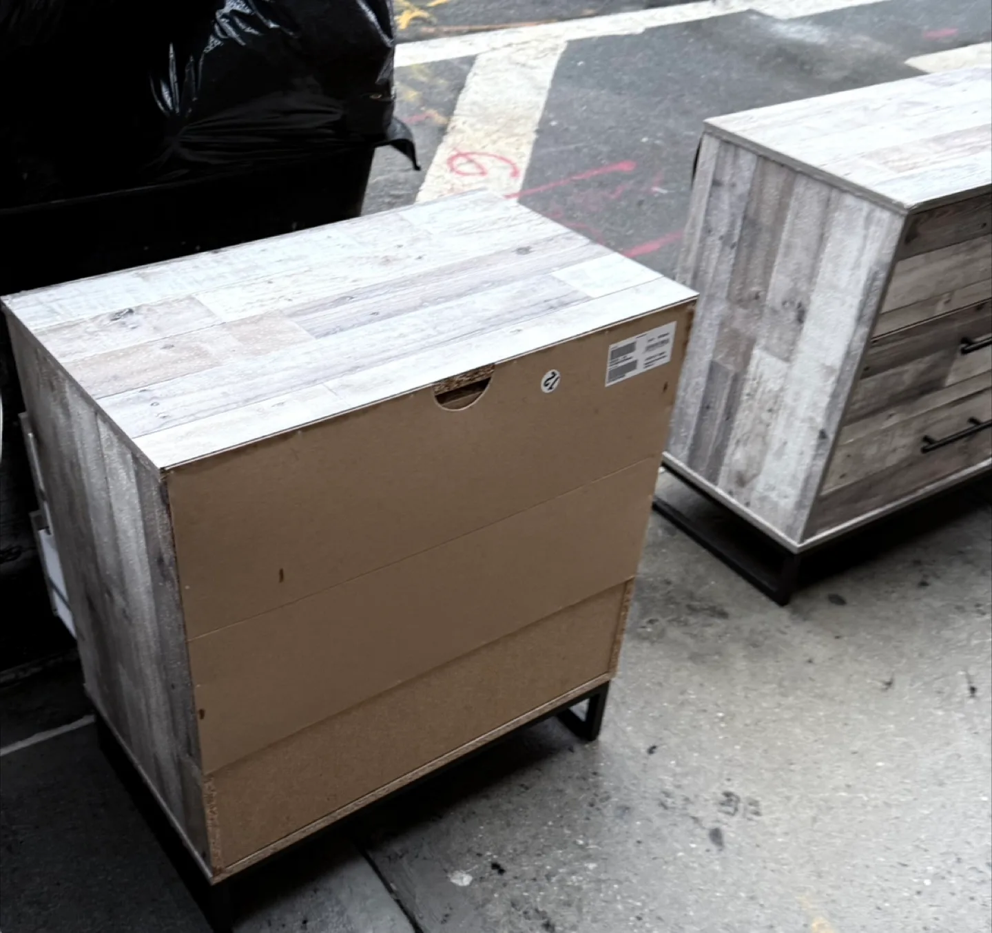 Whitewashed Wood 6-Drawer and 3-Drawer Dressers image indicator(2)