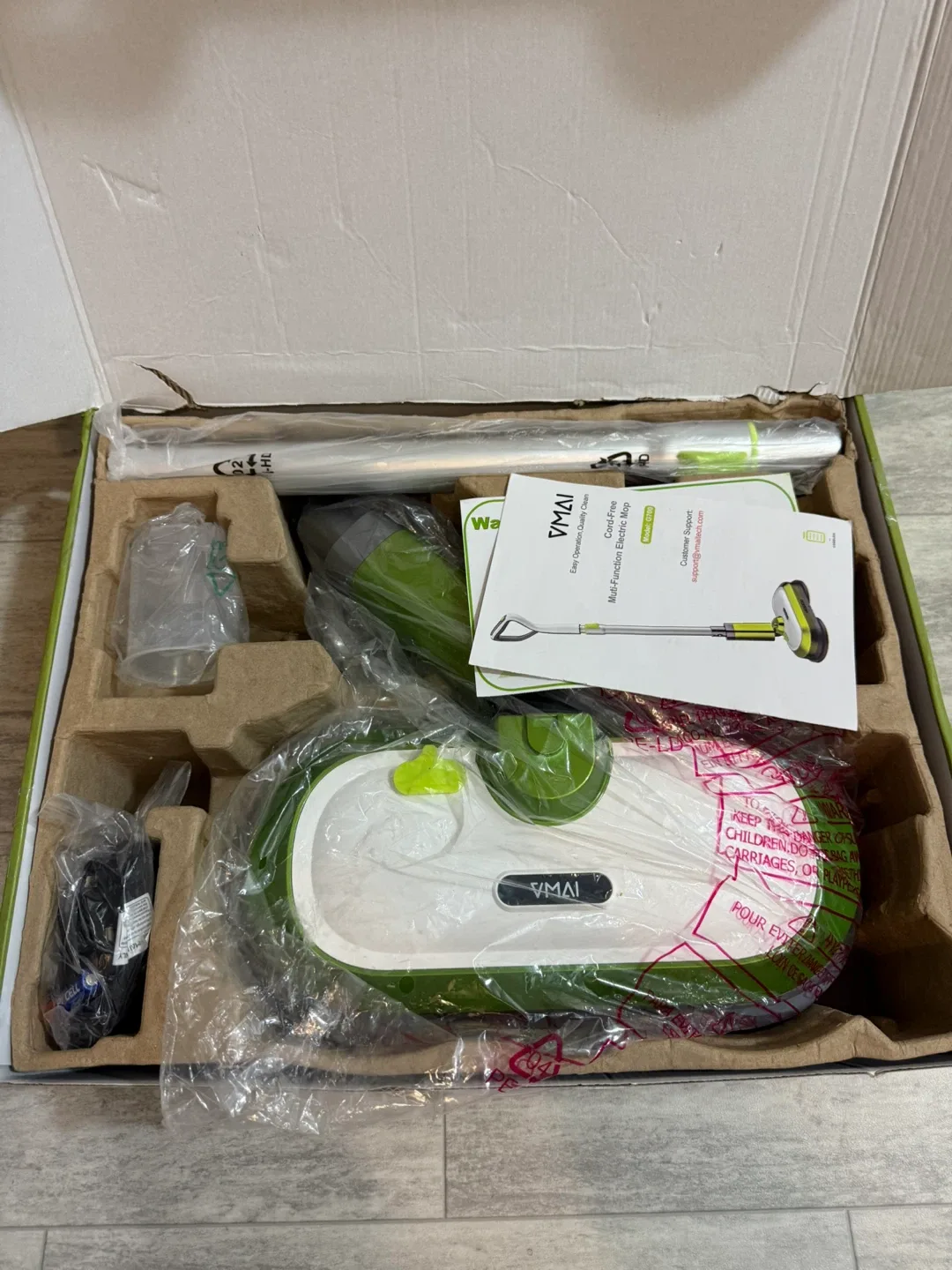 NEW Cordless Spin Mop with LED Headlights image indicator(8)