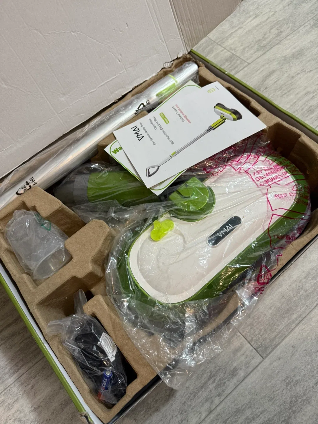 NEW Cordless Spin Mop with LED Headlights image indicator(9)