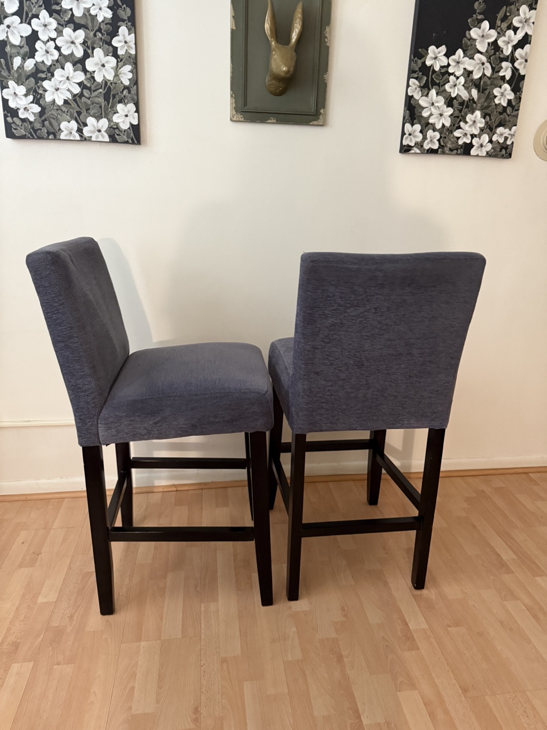 Set of 2 Gray Bar Stools - photo 2