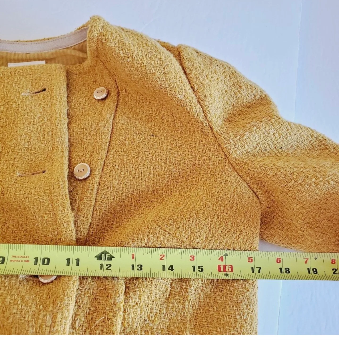 Anthropologie Mustard Yellow Retro Top - Size 2 image indicator(7)