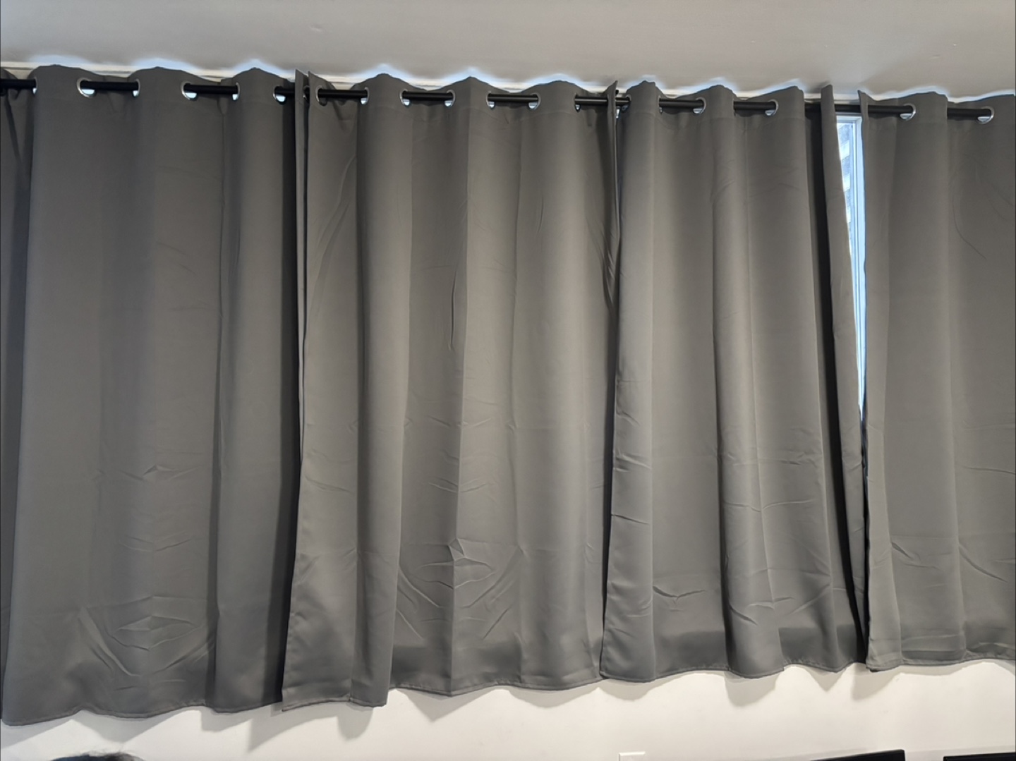 Grey Curtains with rod - photo 2
