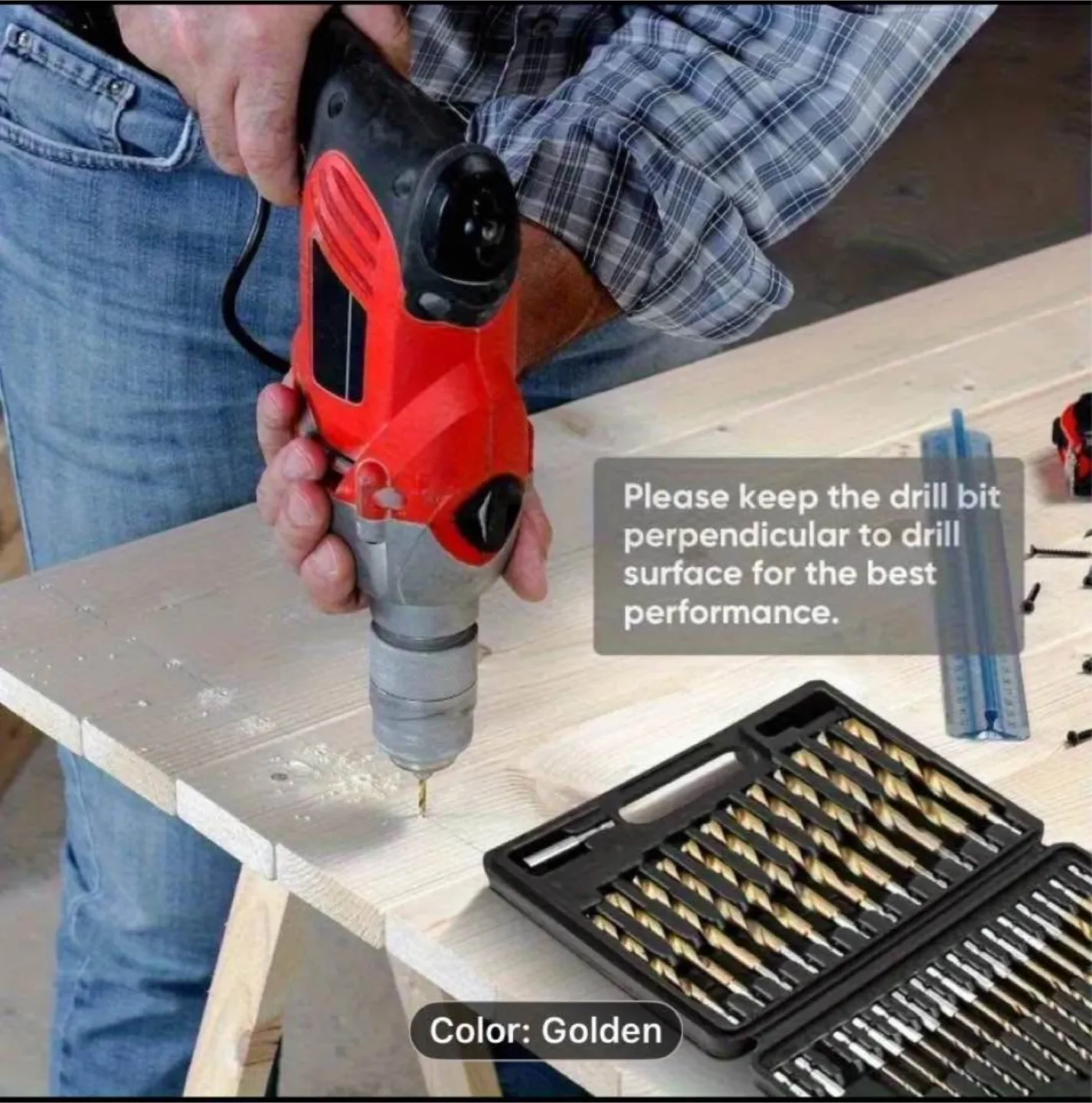 50pcs Titanium Coated High-Speed Steel Drill Bits image indicator(3)