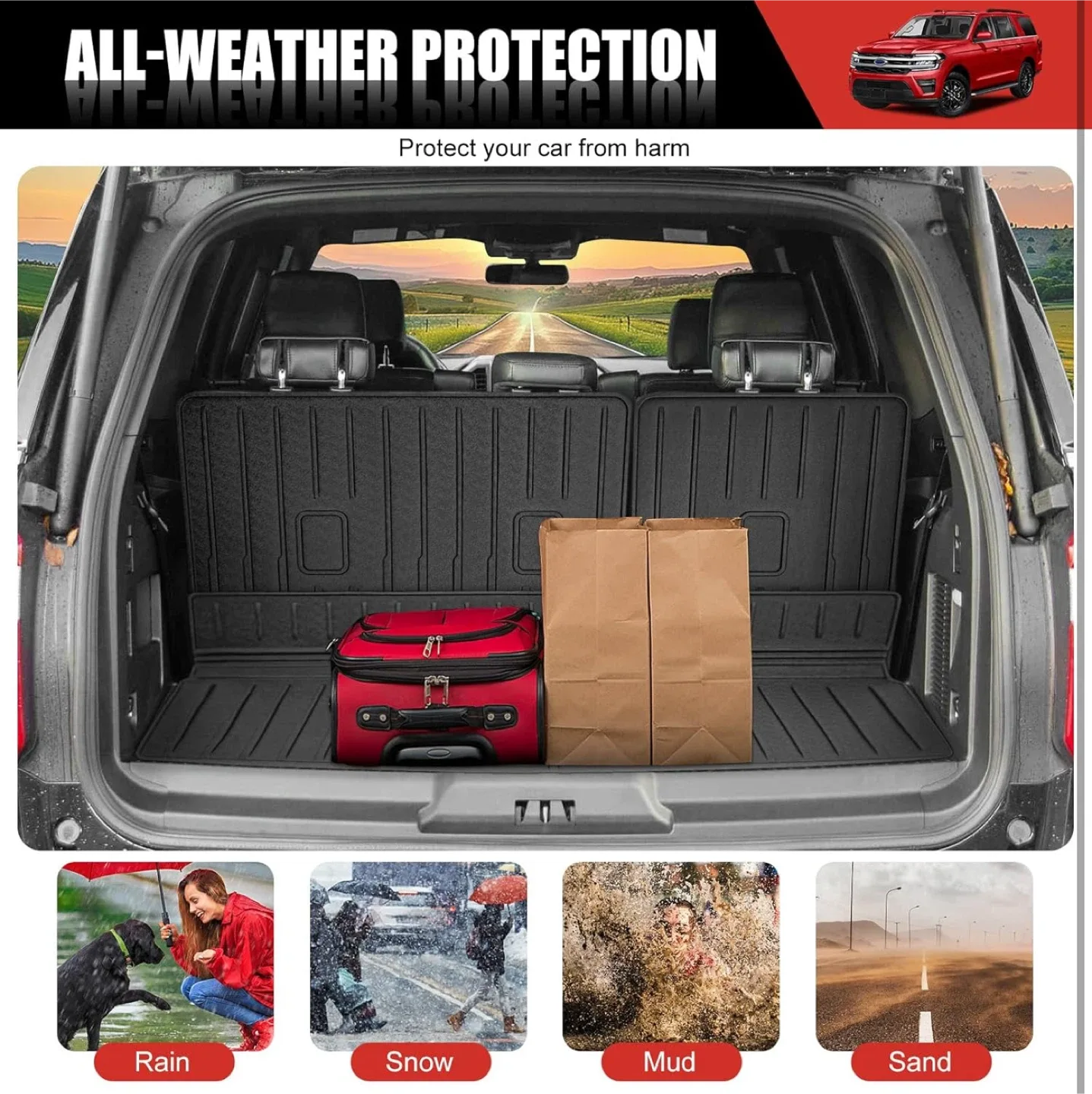 2018-2024 Ford Expedition/Lincoln Navigator Cargo Mat image indicator(9)