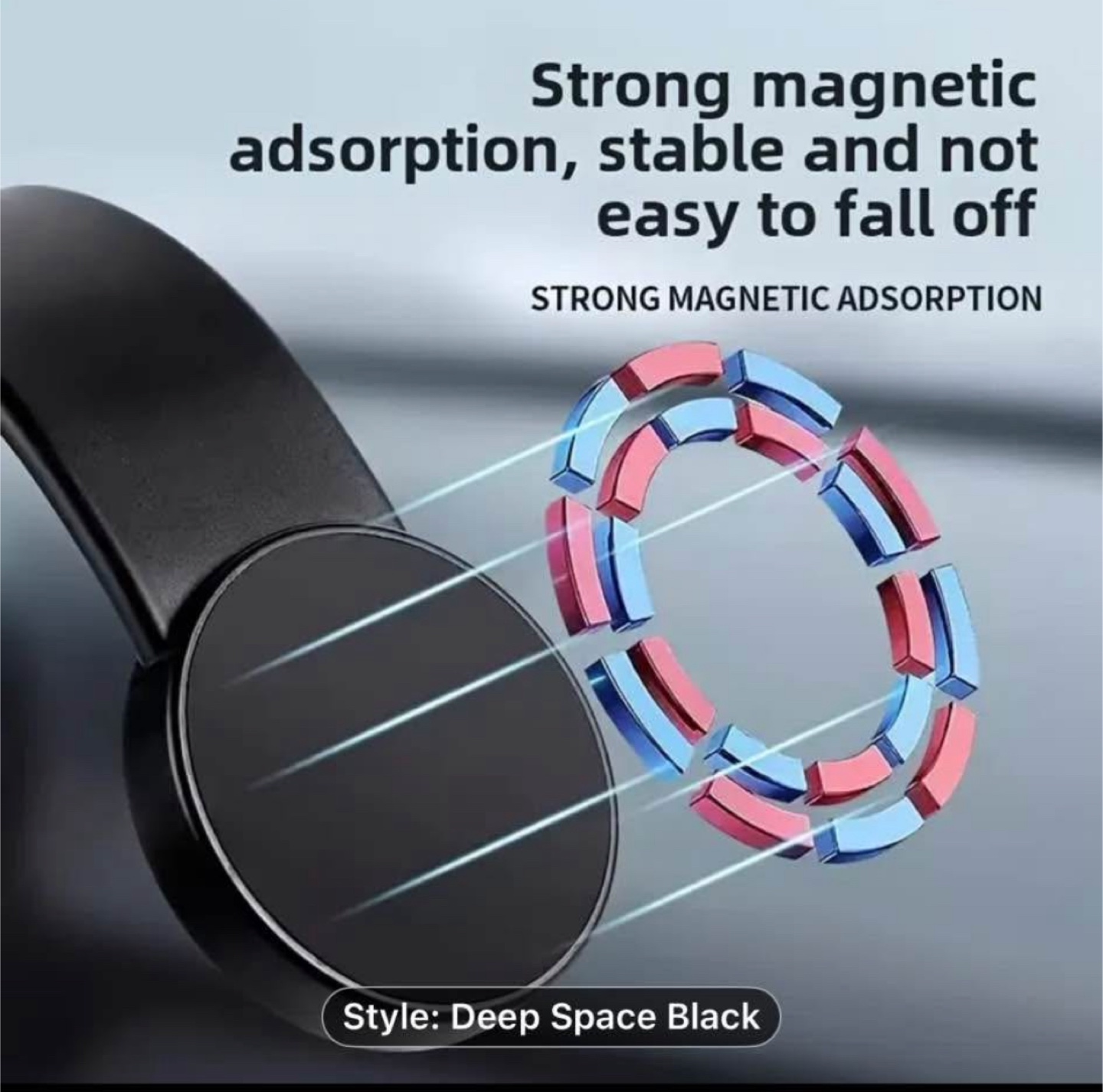 Strong Magnetic Car Phone Holder, Foldable Floating Screen Mount - photo 2