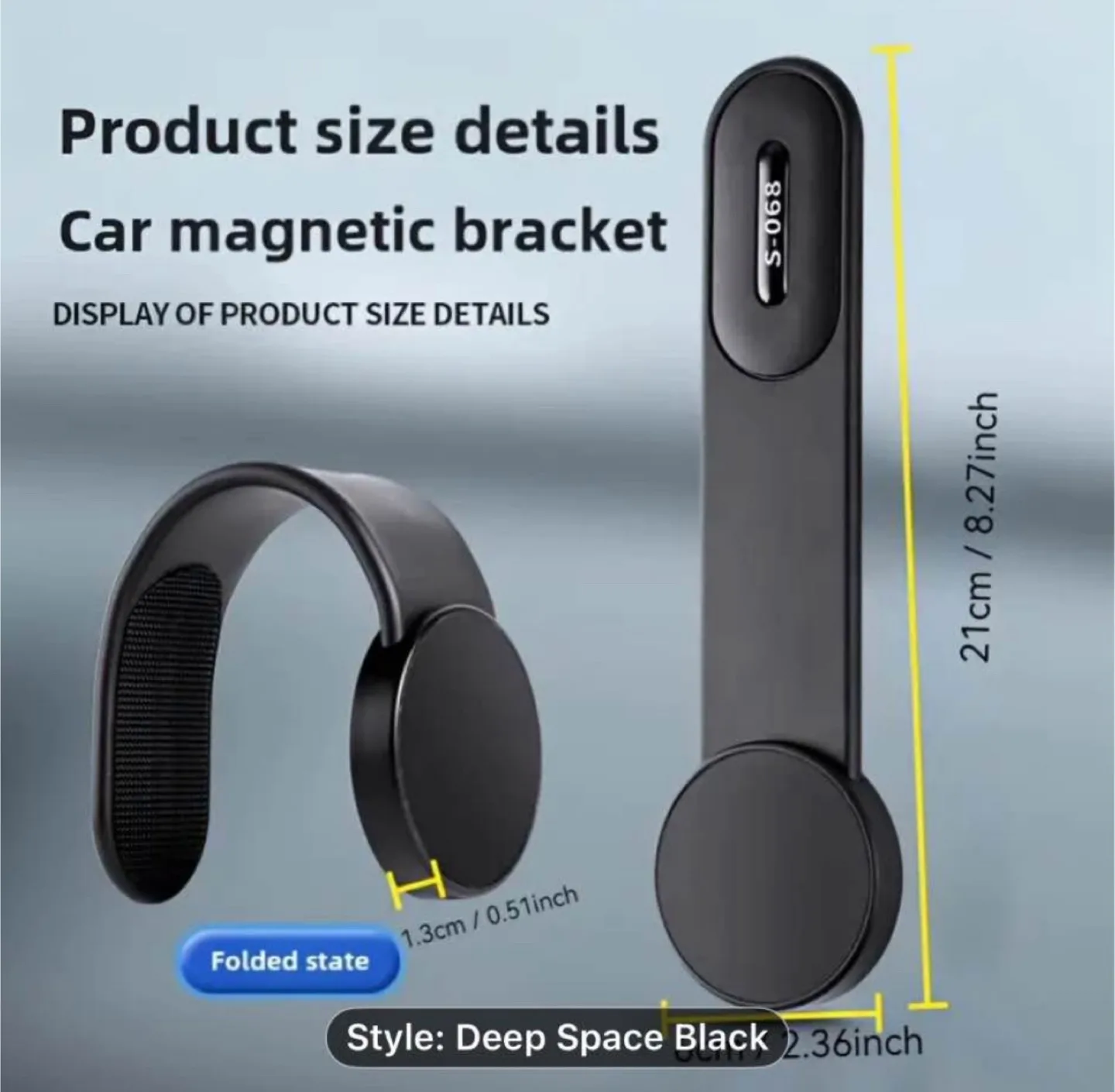 Strong Magnetic Car Phone Holder, Foldable Floating Screen Mount image indicator(3)