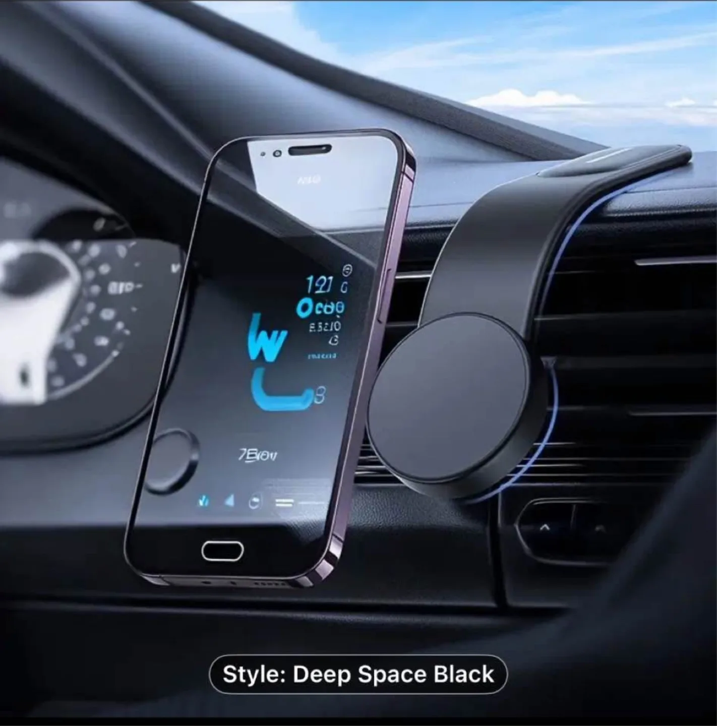 Strong Magnetic Car Phone Holder, Foldable Floating Screen Mount image indicator(5)